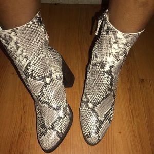 Steve Madden Snakeskin Booties 🐍